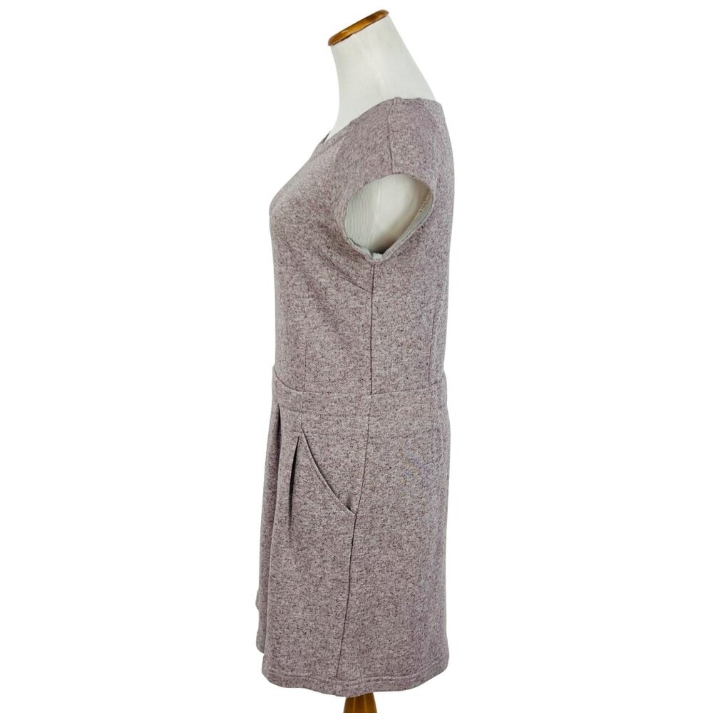 Anthropologie Casual Heathered Purple Knit Sweater Dress w/Pockets - Picture 7 of 13